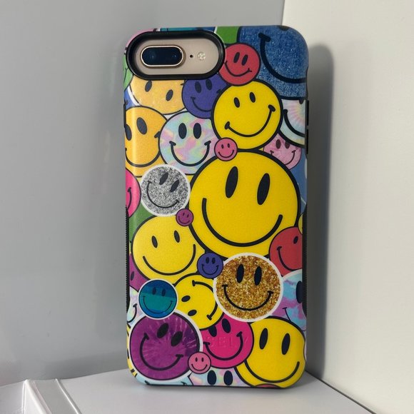 BRAND NEW| All Smiles | Smiley Face Sticker Case | Casley iPhone 6/7/8 Plus Case - Picture 2 of 2